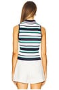 view 3 of 4 Vivienne Johnny Collar Striped Tank in Dark Blue Multi