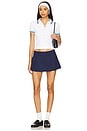 view 4 of 4 Millie Johnny Collar Short Sleeve Top in Bleach White Multi