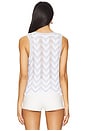 view 3 of 4 Kayla Chevron Scalloped Tank in Arctic Ice Multi