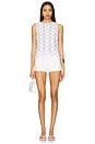 view 4 of 4 Kayla Chevron Scalloped Tank in Arctic Ice Multi