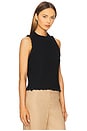 view 2 of 4 Stephanie Whip Stitch Tank in Black