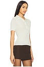 view 2 of 4 Maya Semi-sheer Johnny Collar Top in Mint