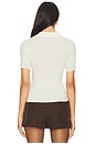 view 3 of 4 Maya Semi-sheer Johnny Collar Top in Mint