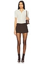 view 4 of 4 Maya Semi-sheer Johnny Collar Top in Mint