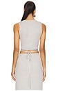 view 3 of 5 Stevie Cropped Lurex Tie Tank in Glacier Grey