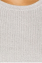 view 5 of 5 Stevie Cropped Lurex Tie Tank in Glacier Grey