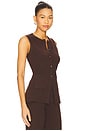 view 2 of 4 Felicity Vest in Coffee Bean