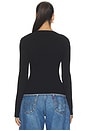 view 4 of 4 PLAYERA HENLEY DE CANALÉ EN CAPAS EMMELINE  in Black Combo