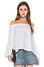 view 1 of 4 Bell Sleeve Off Shoulder Top in White