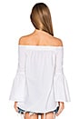 view 3 of 4 Bell Sleeve Off Shoulder Top in White
