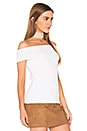 view 2 of 4 Off Shoulder Ribbed Top in Bleach White