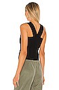 view 3 of 4 Crop Criss Cross Tank in Black
