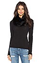 view 1 of 3 Infinity Rabbit Fur Scarf in Black