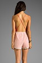 view 4 of 6 Maylay Lace Romper in Sunset