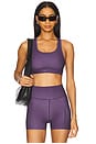 view 1 of 4 Signature Sports Bra in Purple Plumeria