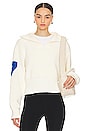 view 1 of 4 Half Zip Cropped Sweatshirt in White Alyssum