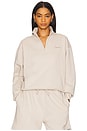 view 1 of 5 Organic Fitted Half Zip Sweatshirt in Silver Gray