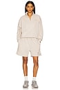 view 4 of 5 Organic Fitted Half Zip Sweatshirt in Silver Gray