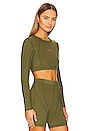 view 2 of 4 Cropped Long Sleeve Top in Capulet Olive