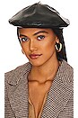view 1 of 3 Pleather Beret in Black