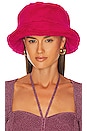 view 1 of 3 X RCP Faux Fur Bucket Hat in Fuchsia
