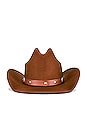 view 3 of 3 Cowboy Hat in Brown