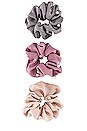 view 2 of 2 Pearl Scrunchie Set in Beige, Pink & Grey
