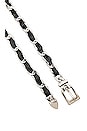view 4 of 4 Leather Chain Belt in Black & Silver
