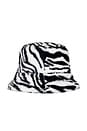 view 3 of 5 Faux Fur Hat in Zebra