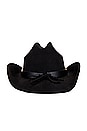 view 3 of 3 Gold Heart Cowboy Hat in Black