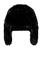 view 2 of 3 Trapper Faux Fur Hat in Black