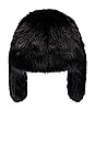 view 3 of 3 Trapper Faux Fur Hat in Black