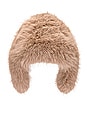 view 3 of 3 Trapper Faux Fur Hat in Brown