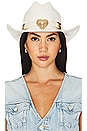 view 1 of 2 8 Other Reasons Gold Heart Cowboy Hat in Ivory