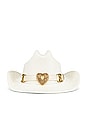 view 2 of 2 8 Other Reasons Gold Heart Cowboy Hat in Ivory