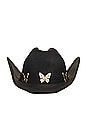view 2 of 3 Butteryfly Cowboy Hat in Black