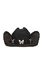 view 3 of 3 Butteryfly Cowboy Hat in Black