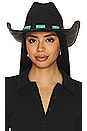 view 1 of 3 Turquoise Cowboy Hat in Black