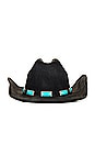 view 2 of 3 Turquoise Cowboy Hat in Black