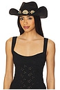 view 1 of 3 Faux Suede Dixie Cowboy Hat in Black