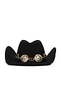 view 3 of 3 Faux Suede Dixie Cowboy Hat in Black