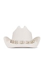 view 2 of 3 Faux Suede Daphne Cowboy Hat in Ivory
