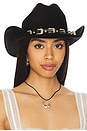 view 1 of 3 Faux Suede Juniper Cowboy Hat in Black