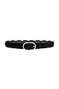 view 1 of 3 Suedette Oval Belt in Black