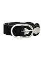 view 3 of 3 Suedette Oval Belt in Black