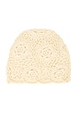 view 3 of 3 Hand-crocheted Beanie in Ivory