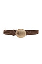 view 1 of 3 Faux Nappa Belt in Brown
