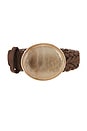 view 3 of 3 Faux Nappa Belt in Brown