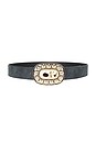 view 1 of 3 Faux Nappa Belt in Silver & Gold