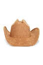 view 4 of 3 CHAPEAU DE COWBOY SUEDE in Cognac Print